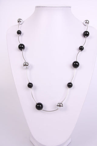 Urban Mist Necklace Metal  & Color Sphere in a Link