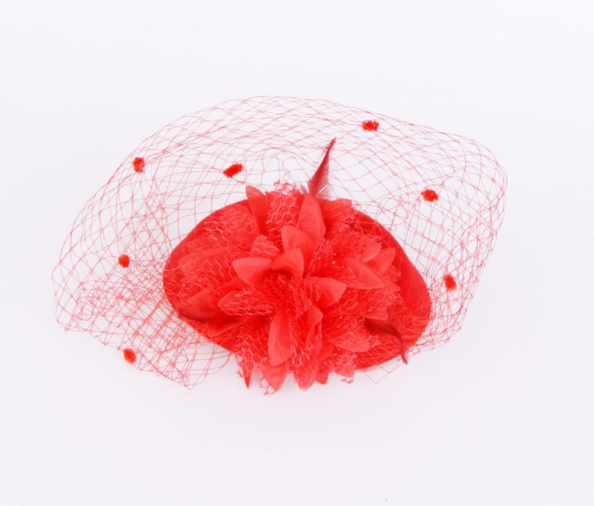 Flower Mesh Net Fascinator