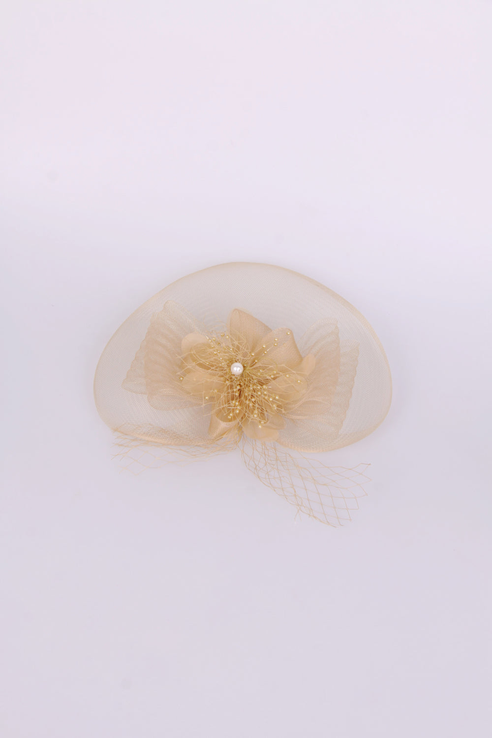 Gold Flower Mesh Fascinator