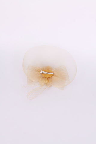 Gold Flower Mesh Fascinator