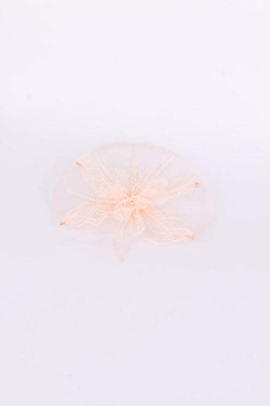 Peach Flower Mesh Fascinator