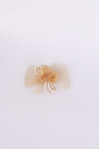 Flower Pearl Mesh Wrap Fascinator