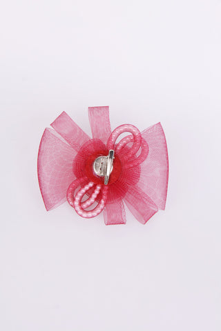 Flower Pearl Mesh Wrap Fascinator