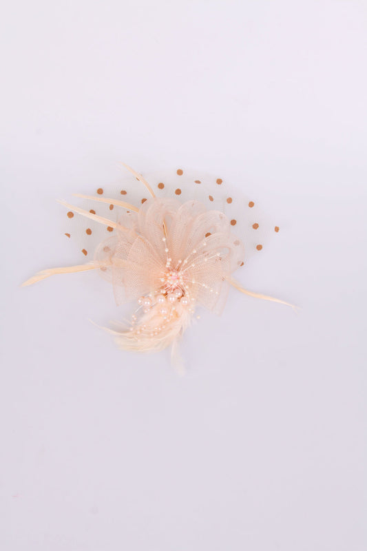 Flower Feather Mesh Fascinator