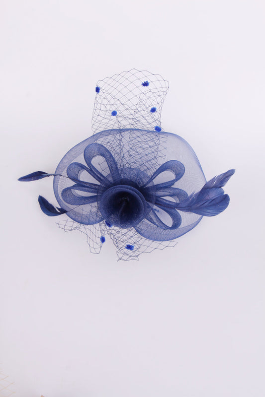 Flower Mesh Feather Fascinator