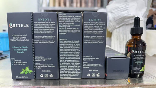 Gritelle Rosemary Mint Scalp & Hair Strengthening Oil – Infused with Biotin for Hair Growth and Split End Care