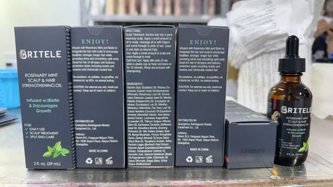 Gritelle Rosemary Mint Scalp & Hair Strengthening Oil – Infused with Biotin for Hair Growth and Split End Care