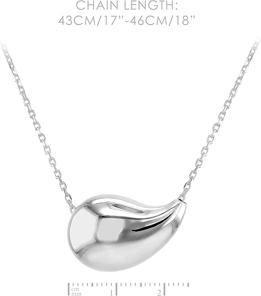 Women Pear Pendant Adjustable Necklace