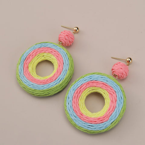 Bohemian Style Woven Hoop Earrings