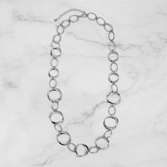 Hallow Ovals Chain Necklace
