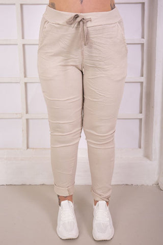 Plain Glitter Drawstring Trouser