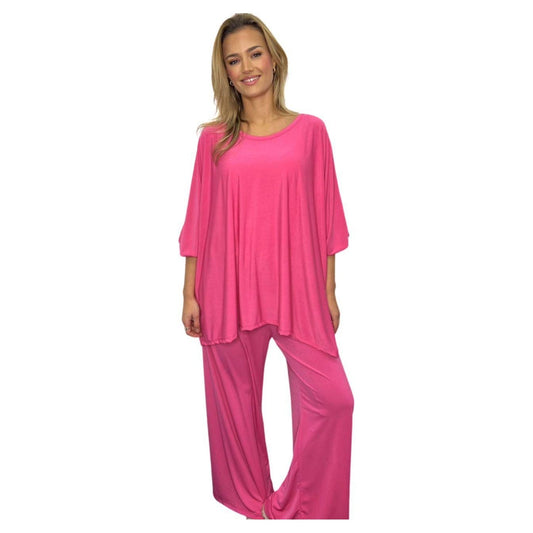 Spring Cocoon Top & High Waist Wide Leg Co-ord Set