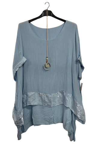 Plain Layered Hem With A Sheer Top