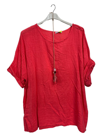 Plain Necklace Cotton Top