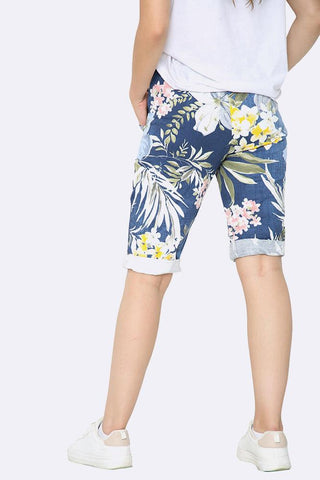 Italian Tropial Print 3/4 Trouser