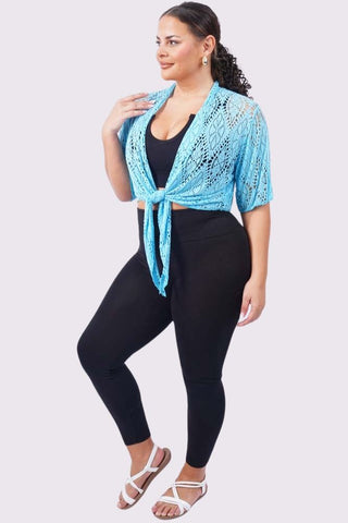 Crochet Floral Pattern Viscose Top