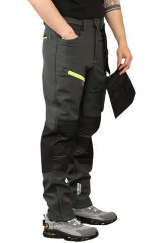 Men's Waterproof Softshell cargo Workwear Trousers Removeable Pockets