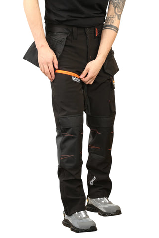 Men's Waterproof Softshell cargo Workwear Trousers Removeable Pockets