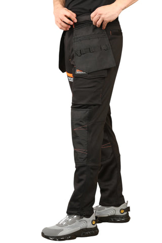 Men's Waterproof Softshell cargo Workwear Trousers Removeable Pockets