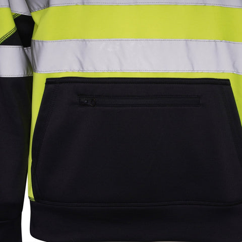 High Vis 3 Pockets Pullover Hoodies - Yellow