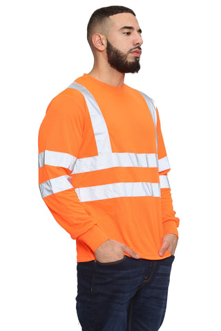 High Vis Long Sleeve Shirt - Orange