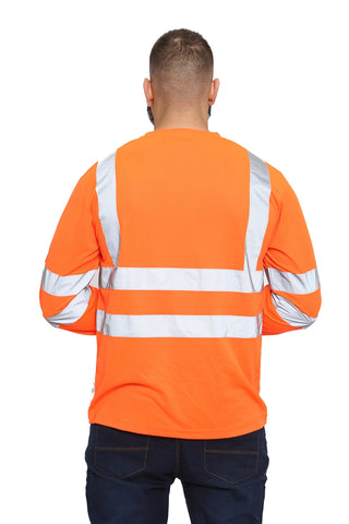 High Vis Long Sleeve Shirt - Orange