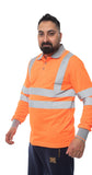 High Vis Long Sleeve Shirt - Orange/Grey