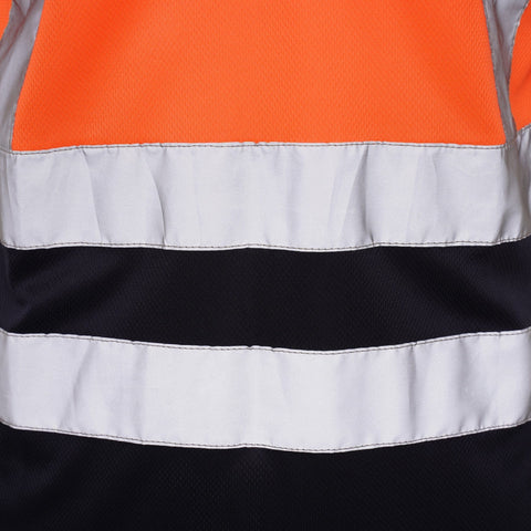 Mens Hi Vis Polo Short Sleeve T-Shirt Orange