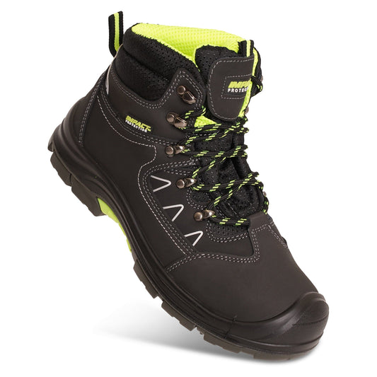 Men's Leather Safety Boot - Black