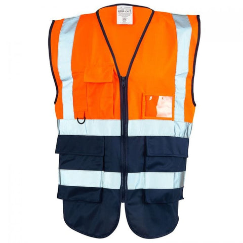 Safety Waistcoat Vest Orange And Navy