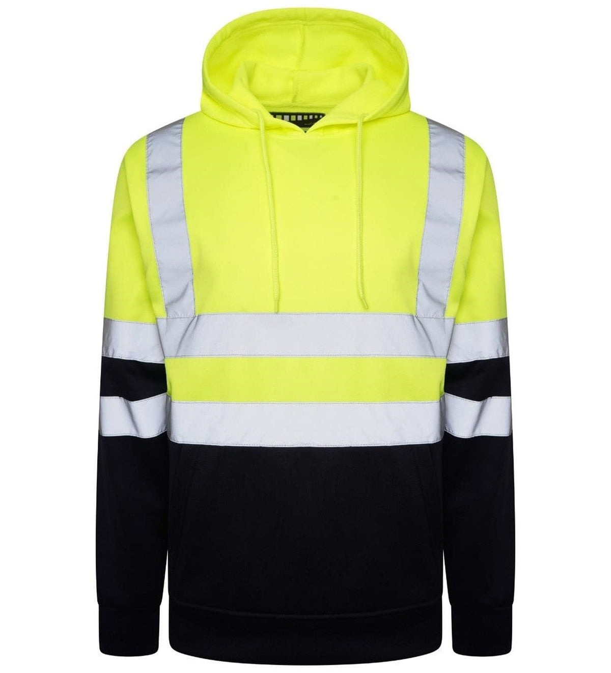 Pullover Safety Hoodie - Yellow And Navy