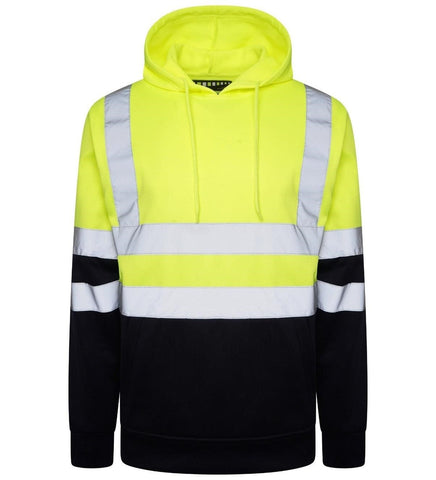 Pullover Safety Hoodie - Yellow And Navy