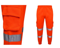 Men's Hi Vis Reflective Gray Stripe Trouser - Orange