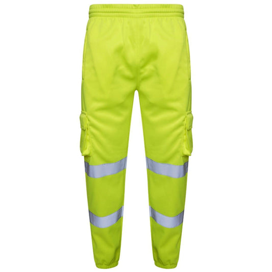 Hi Vis Safety Gray Reflective Stripe Trouser - Green