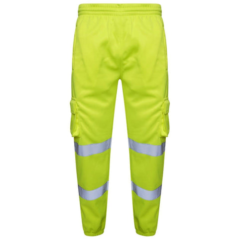 Hi Vis Safety Gray Reflective Stripe Trouser - Green