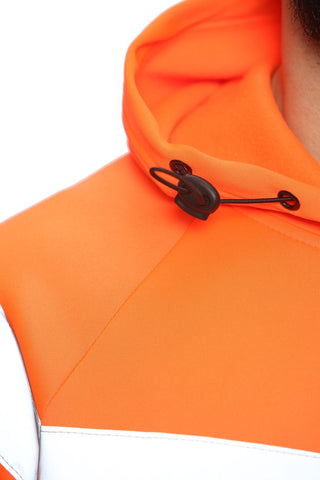High Vis EN ISO 20471 Class 3 - Orange/Navy 4 Pockets Zipper Hoodie