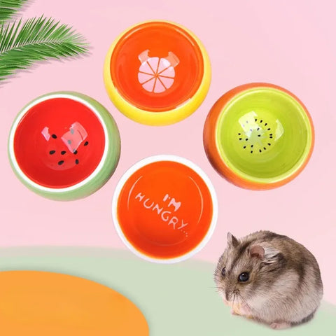 Anti Spill Hamster Food Bowl Fruit Color Ceramic Trendyol