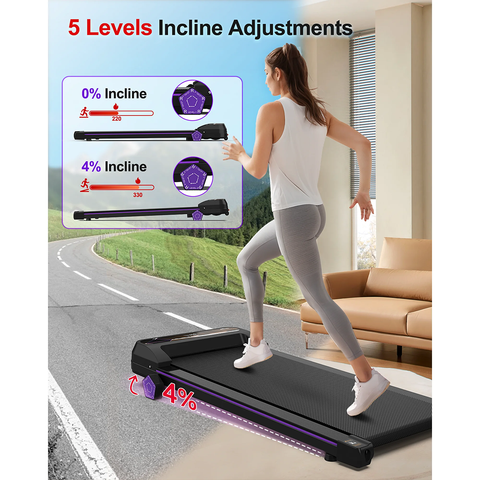 Compact Under Desk Walking Treadmill with Digital Display for Home & Office