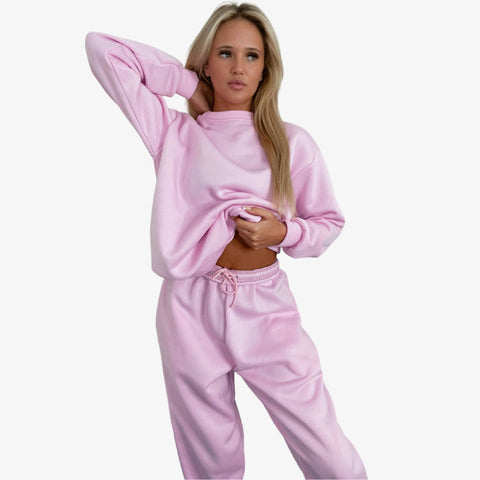 Women's Cozy Fleece Lined Lounge Tracksuit Set