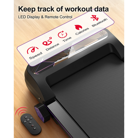 Compact Under Desk Walking Treadmill with Digital Display for Home & Office