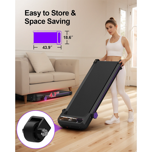 Compact Under Desk Walking Treadmill with Digital Display for Home & Office