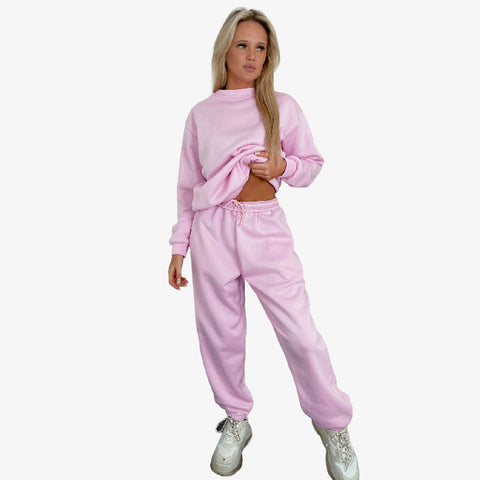 Women's Cozy Fleece Lined Lounge Tracksuit Set