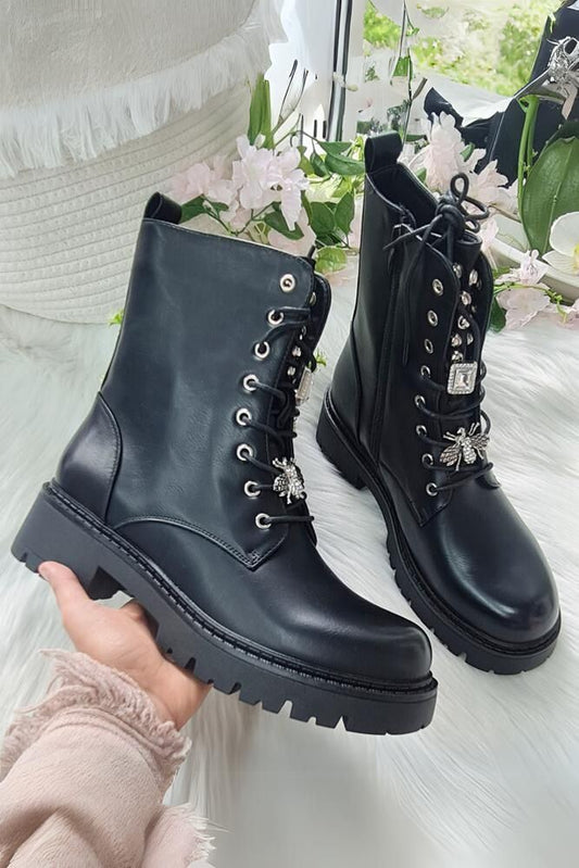Bee Pin Ankle Boots