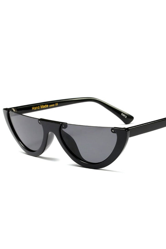 Celeb Inspired Half Frame Cat Eye Sunglasses