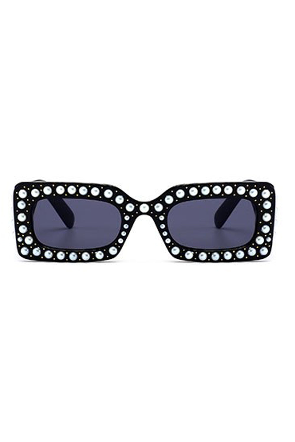 Pearl Detail Square Plastic Sunglasses