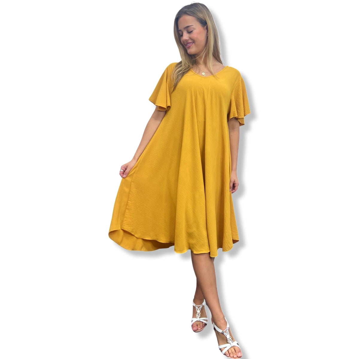 Golden Hour Flutter Sleeve Sundress