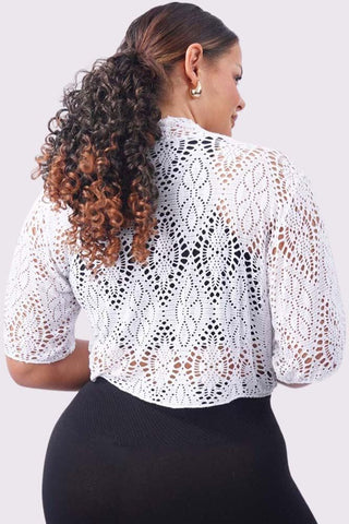 Crochet Floral Pattern Viscose Top