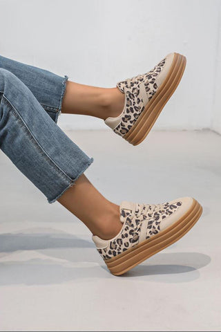 Two Tone Lace Up Sneakers