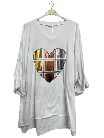 Heart Print Cotton Top