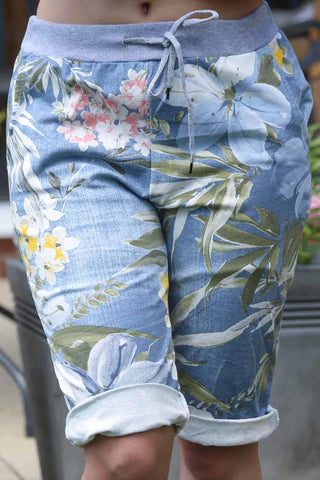 Italian Tropial Print 3/4 Trouser